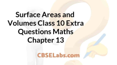 Surface Areas and Volumes Class 10 Extra Questions Maths ...