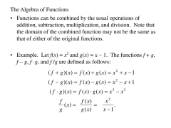 PPT - The Algebra of Functions PowerPoint Presentation, ...