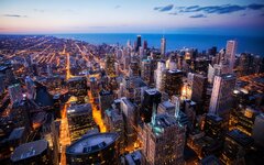 The City Of Chicago From The Willis Tower Sears Tower United ...