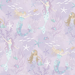 Tiny Tots 2 Mermaids Purple Turquoise Glitter Galerie G78391 (Tiny Tots 2 Mermaids Galerie)