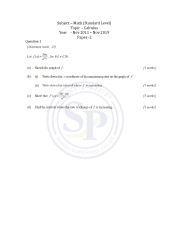 question of calculus Math sl from Math SL paper 2 of IBDP