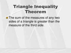 Lesson: 7 – 4 Triangle Inequality Theorem - ppt