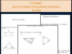 Triangles (sum of angles-inequalities-isosceles) Bundle | Teaching ...