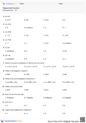 Trigonometric Ratios Worksheet Collection For Teaching & Learning