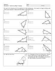 Right Angle Triangles And The Cosine Ratio Worksheet - Angleworksheets