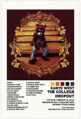 DIANSHANG Kanye s The College Dropout Album Cover Cool s for Room Aesthetic Unframe (College Dropout Kanye ) (The College Dropout)