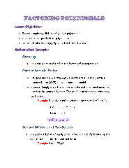 SOLUTION: Factoring polynomials - Studypool