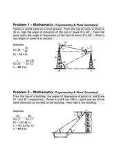 SOLUTION: Practice trigonometry - Studypool