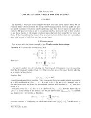 SOLUTION: Putnam linear algebra tricks - Studypool