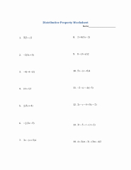 50 Using The Distributive Property Worksheet