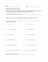 50 Using The Distributive Property Worksheet