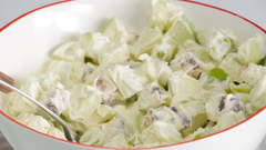 Creamy Chicken, Potato, and Apple Salad (Waldorf salad)