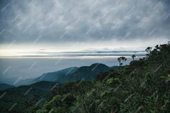 Premium Photo | A view of the mountains from the top of the mountain