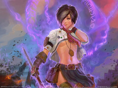 women, belly, underboob, video game girls, dark hair, fantasy girl ...