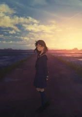 : Anime, Landscape, Stars, Sky, Anime girls ...