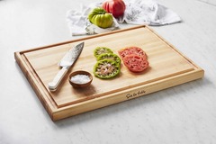 Soulfino Bamboo Butcher Block - Cutting Board, Reversible with Juice Groove and (Sur La Table Reversible Cutting Board)