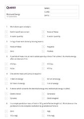 SOLUTION: Work Power and Energy Worksheet - Studypool - Worksheets ...