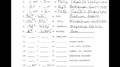 Solved Worksheet: Writing and Balancing Chemical Reactions | Chegg ...