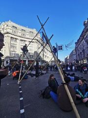 Extinction Rebellion blocks Oxford Circus before Whitehall march ...