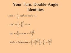 PPT - DOUBLE-ANGLE AND HALF-ANGLE FORMULAS PowerPoint Presentation