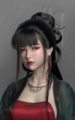 3D #render fantasy #Asian dark hair #women fantasy girl simple ...