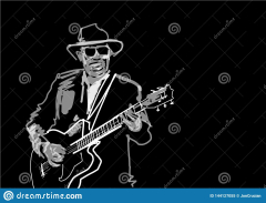 Men's Smarts Guitar Player In A Suit T-Shirt -Image by Shutterstock