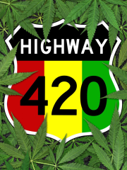 Highway 420 Marijuana Sign Poster Print