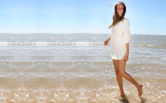 Isabel Lucas On Beach Images