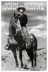 John Wayne (On Horse) Movie Poster Print