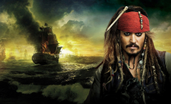 Johnny Depp in pirates of the caribbean