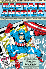 Marvel Comics Retro: Captain America Comic Panel; Smashing through Window; Red, White and Blue