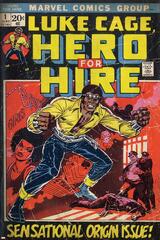 Marvel Comics Retro: Luke Cage, Hero for Hire Comic Book Cover No.1, Origin (aged)