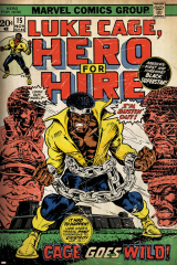 Marvel Comics Retro: Luke Cage, Hero for Hire Comic Book Cover No.15, in Chains (aged)