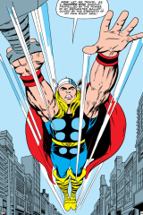 Marvel Comics Retro: Mighty Thor Comic Panel, Flying