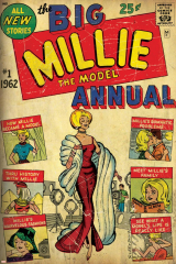 Marvel Comics Retro: Millie the Model Comic Book Cover No.1, the Big Annual (aged)