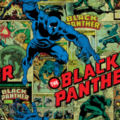 Marvel Comics Retro Pattern Design Featuring Black Panther