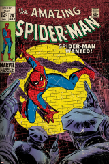 Marvel Comics Retro: The Amazing Spider-Man Comic Book Cover No.70, Wanted! (aged)