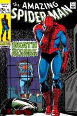 Marvel Comics Retro: The Amazing Spider-Man Comic Book Cover No.75, Death Without Warning!
