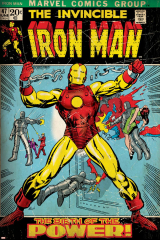 Marvel Comics Retro: The Invincible Iron Man Comic Book Cover No.47, Breaking Through Chains (aged)