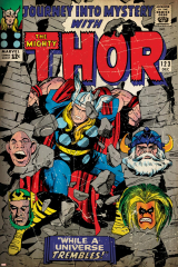 Marvel Comics Retro: The Mighty Thor Comic Book Cover No.123, Mystery with Absorbing Man, Odin