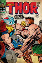 Marvel Comics Retro: The Mighty Thor Comic Book Cover No.126, Hercules (aged)
