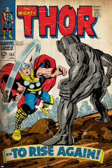 Marvel Comics Retro: The Mighty Thor Comic Book Cover No.151 --To Rise Again! (aged)