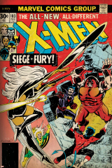 Marvel Comics Retro: The X-Men Comic Book Cover No.103 with Storm, Nightcrawler, Banshee(aged)