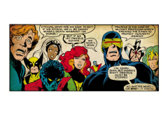 Marvel Comics Retro: X-Men Comic Panel (aged)