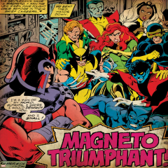Marvel Comics Retro: X-Men Comic Panel (aged)
