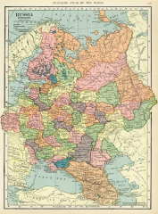 Map of Russia Vintage