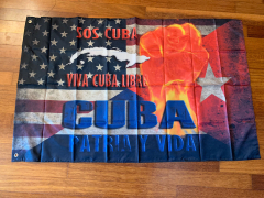 SOS Cuba Viva Cuba Libre Flag With Grommets 3'X 5' | eBay