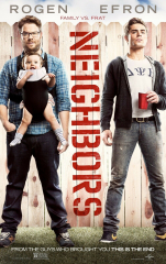 Neighbors 2014 Movie Seth Rogen Zac Efron Rose Byrne NEW