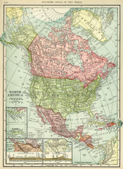 Historical Map of North America Vintage
