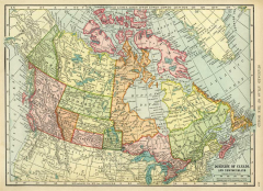 Vintage Historical Canada Map